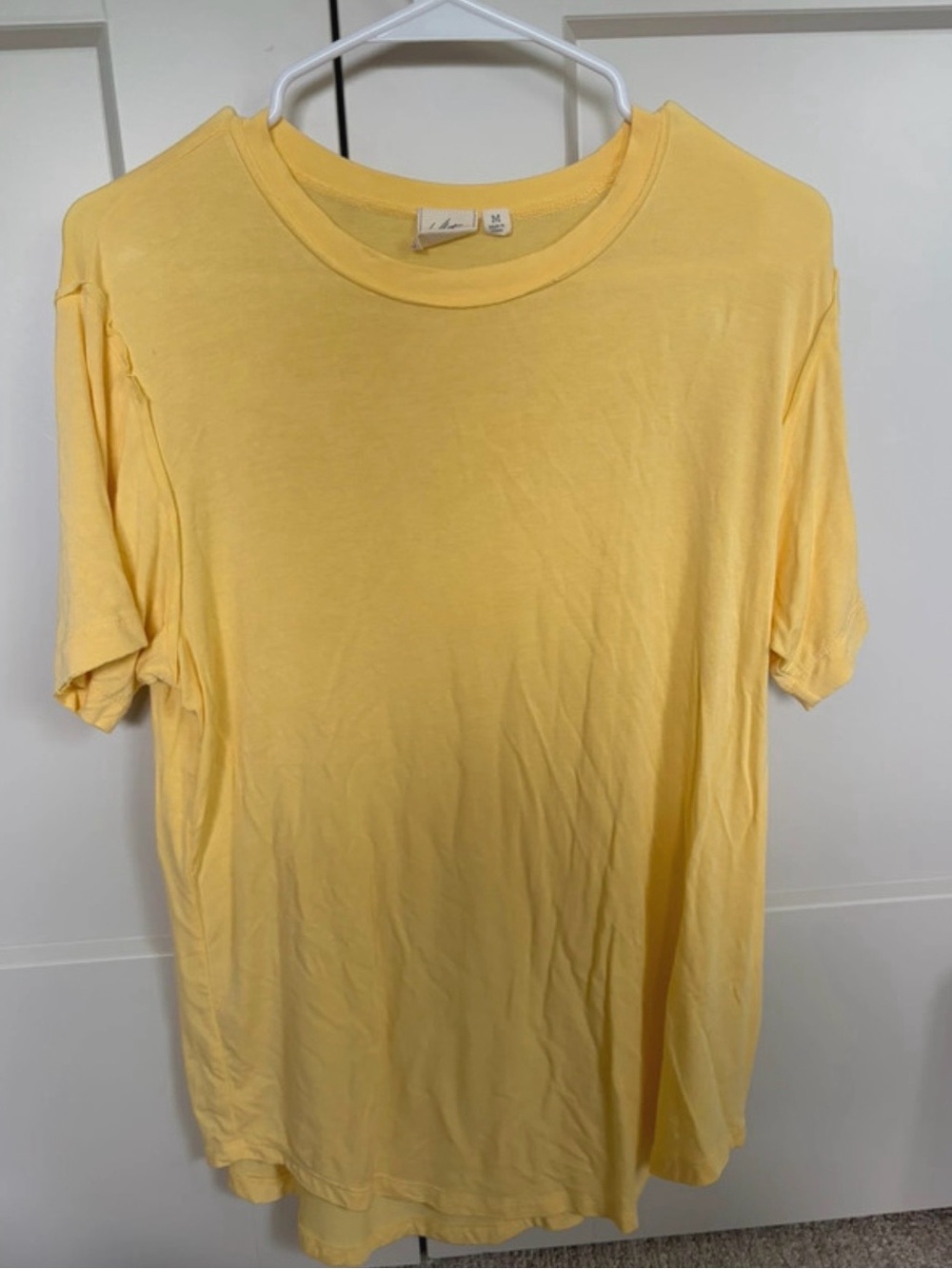 White Crow Soft Yellow Crewneck T-Shirt